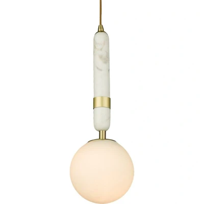 Image of La Spezia Globe Pendant Ceiling Light Brass, E14