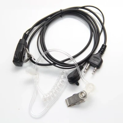Image of Hensych Covert Acoustic Tube Bodyguard FBI Earpiece Headset Mic for 2 pin Midland Alan Radio