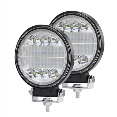 Image of WELLIT 4 Inch 72W LED Work Light Round Floodlight Spotlight 12V 24V Offroad Driving Fog Lights Lamps for 4x4 Car Tractor Truck Boat SUV ATV
