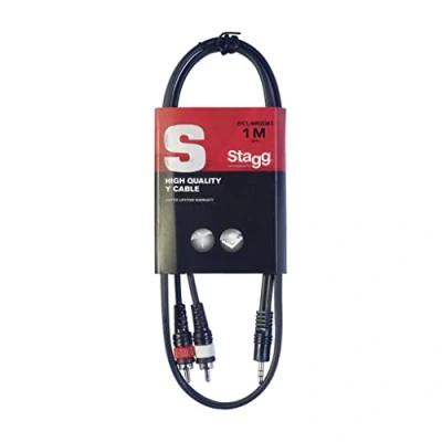 Image of Stagg 18244 1 m 1x Mini Jack/2x RCA Y Splitter Cable