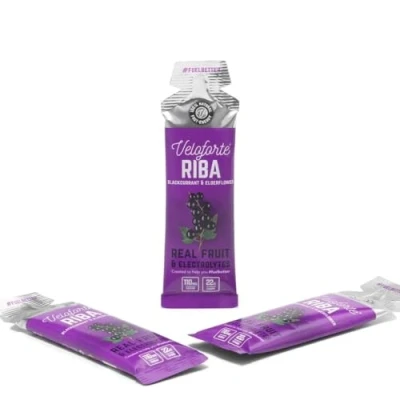 Image of Veloforte Riba Energy Gel, Fast Releasing Energy, 100% Natural &amp; Delicious Gels with 22g of Flavour (Blackcurrant Elderflower) (9)