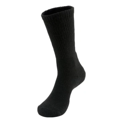 Image of 1 Pair Black Running Crew Socks with Thick Cushion Ladies 5 8 Unisex Thorlos