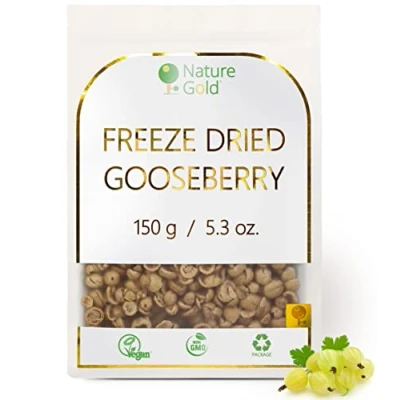 Image of Gooseberry Freeze Dried Slices 150g 5.3oz 100% Natural &amp; Vegan No GMO Without Sugar and Any Additions *