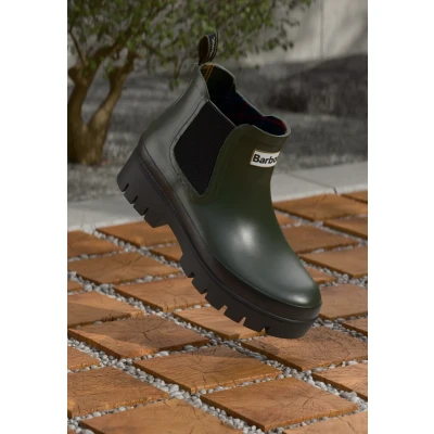 Image of Barbour Halton Chelsea Welly Wellies, Women&#039;s, Size: 6, Olive/black Synthetics