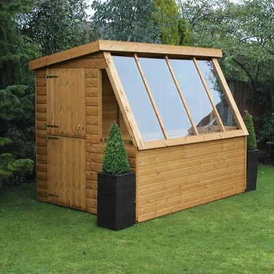 Image of 10&#039; x 8&#039; Traditional Shiplap Wooden Potting Garden Shed with Gable (3.05m 2.43m)