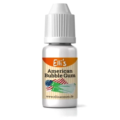 Image of Ellis Aromas American Bubble Gum Food Flavour for Baking, Cooking &amp; Drinks Drops Calorie Free in Milk, Porridge Yoghurt 10 ml