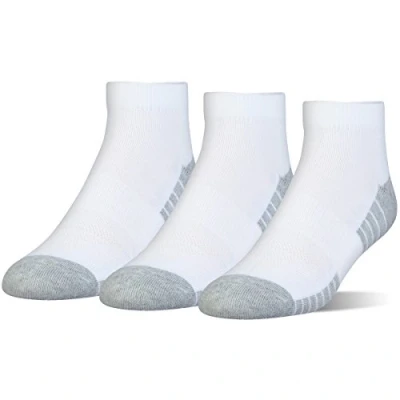 Image of Under Armour UNDKU Men UA Heatgear Tech Low Cut Socks White//Graphite (100), LG