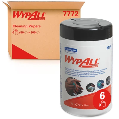 Image of Wypall 7772 Cleaning Cloths 27 x cm Pack of 50 Green