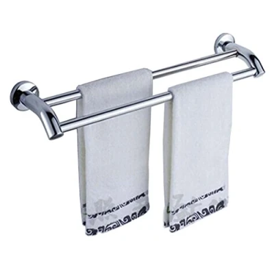 Image of PHOEWON Towel Shelf Multi Function Rack SUS304 Stainless Steel Storage Wall Mounted Bath Rail, Single Bar for Bathroom (Double Bar)