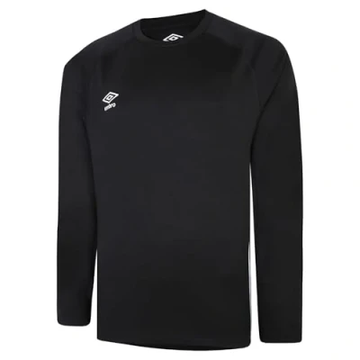 Image of Umbro Mens Knitted Raglan Rugby Drill Top (3XL) (Black)