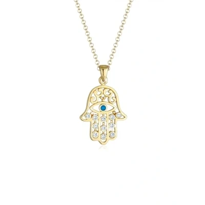 Image of Elli Women&#039;s Necklace with Crystal Pendant 60cm length