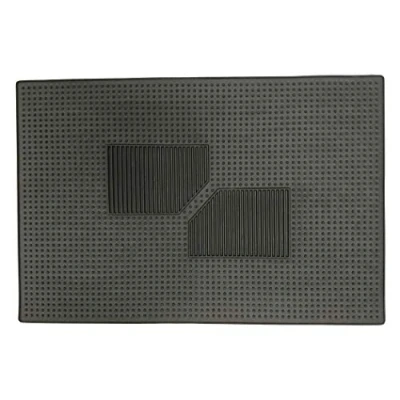Image of Streetwize AS1 Single Rectangular Rubber Mats 50cm x 35cm Car Mats, Front &amp; Rear Foot Wells, Garage, Home Use, Easy to Clean
