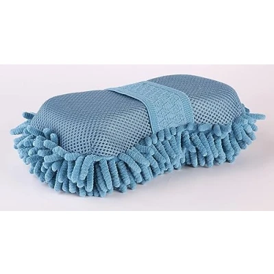 Image of Lincoln Microfibre Grooming Sponge Horse &amp; Pony Blue