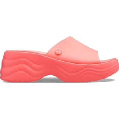 Image of Crocs Skyline Slide Platform Mules, pink, 4 UK