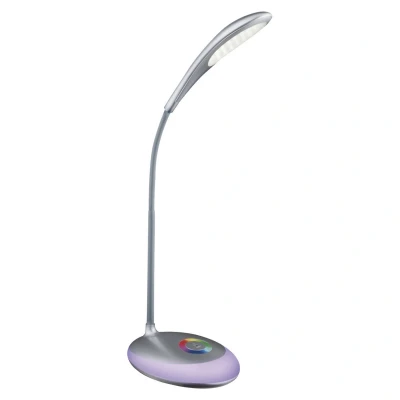 Image of Minea Desk Task Lamp Silver Metallic LED Dimmable 5000K