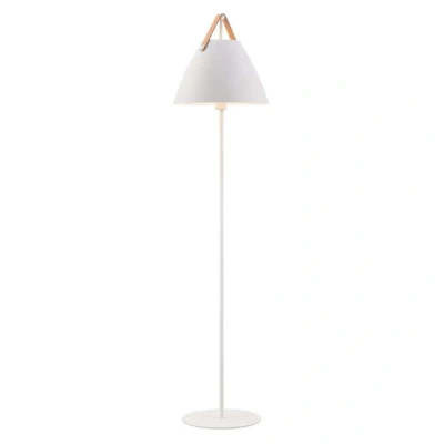 Image of DFTP by Nordlux Strap floor lamp, metal, leather strap, white