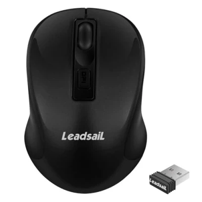 Image of Wireless Mouse for Laptop Silent Cordless USB Optical Computer Mouse, 4 Buttons, AA Battery Used,1600DPI with 3 Adjustable Levels Windows 10/8/7/XP/Mac/Macbook Pro/Air/HP/Acer