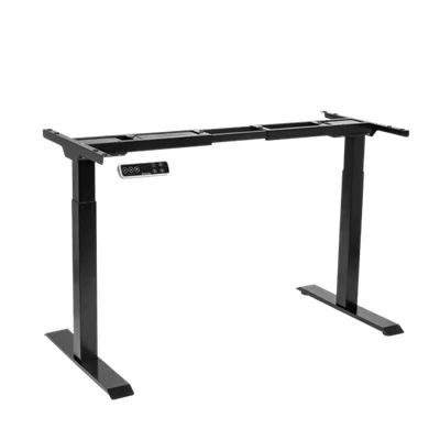 Image of Dellonda Black Electric Adjustable Desk Frame Digital Controls Heavy Duty DH16