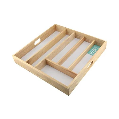 Image of Beechwood Wood Cutlery Tray 