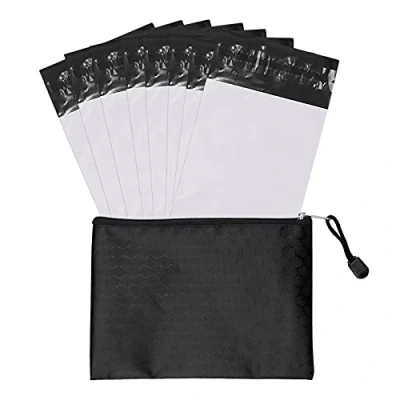 Image of Feminine Personal Disposal Bags,100 Pack 5 * 8 inches White Opaque Seal Tampon Bags with Black Storage Bag Discreet for Tampons,Sanitary Pads,Sanitary Liners