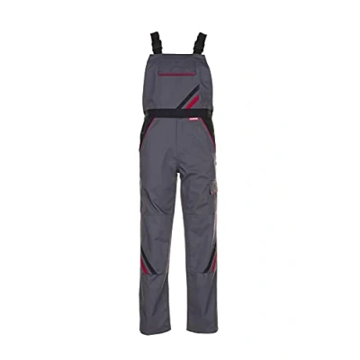 Image of Planam 2332118 Size 118 &quot;Highline&quot; Dungarees Slate/Black/Red