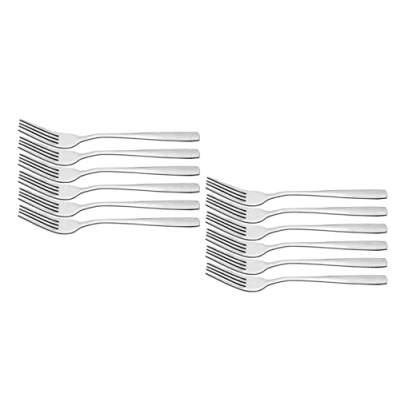 Image of Otto Koning Hannover Dinner Fork Set of 12 pieces. Made Stainless Steel 18/0, Shiny Polished Finish. Table forks ideal for daily use. Simple design.