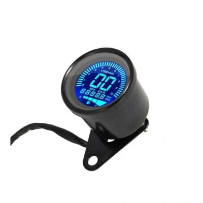 Image of Motorcycle Handlebar Dial Digital 12V Universal Speedometer Odometer Tachometer Gauge Fuel Meter Indicator