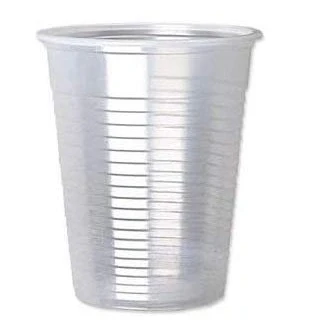 Image of Plastic Disposable Water Cups Strong Drinking Tumbler Glasses Clear and White 7 Ounce (4000 Cups, Clear)