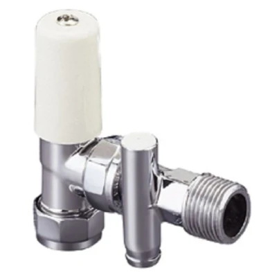 Image of Pegler Yorkshire Terrier Lockshield Radiator Valve Angle 15mm 12.7mm 601058