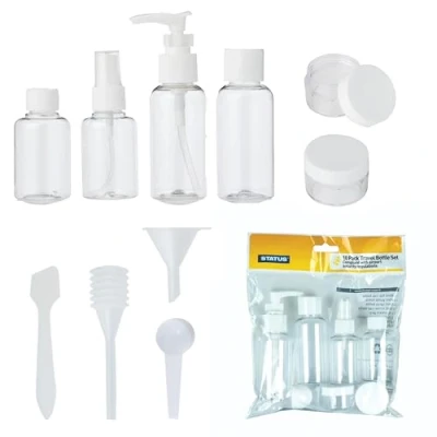 Image of Status Travel Bottle Set 10 Water Bottles 20 x 80ml, 2 50ml &amp; 10ml STBS10PCX8