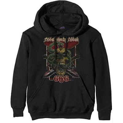 Image of Black Sabbath 666 Bloody Official Unisex Hoodie Hooded Top (X Large)