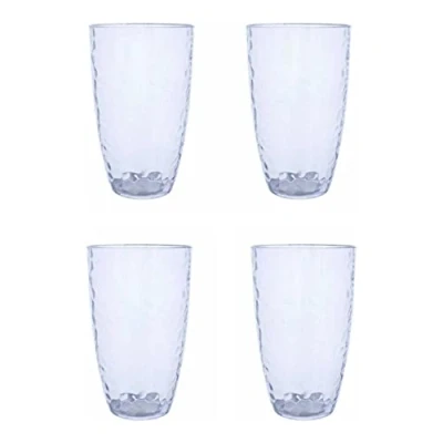 Image of Dimpled Plastic Glasses Tumblers Perfect for Any Festival and Season Camping,Wedding, Christmas, Birthday,Etc (Set of 4 Tumbler)