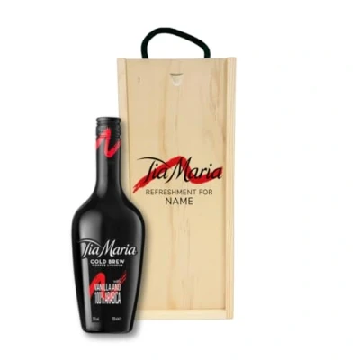Image of Personalised Tia Maria Coffee Liqueur Gift Set Alcohol for Men or Women with Keepsake Box 70cl Bottle Premium Drinks,