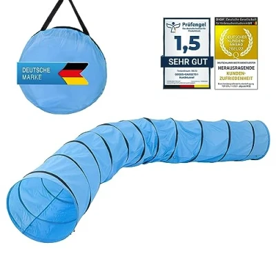 Image of dog agility tunnel play cave incl. pegs and transport bag. (500 cm)