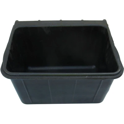 Image of SecureFix Direct Hanging Rubber Horse Manger 16L (Heavy Duty Animal Feed Bucket), Black