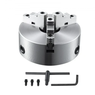 Image of VEVOR 3 Jaw Lathe Chuck, 10&#039;&#039;, Self Centering 0.24 9.84 in/6 250 mm Clamping Range with T Key Fixing Screws Hexagon Wrench, for 3D Printer Machining Center Milling Drilling Machine