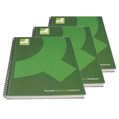 Image of Q Connect Recycled A5 Wirebound Book Pack of 3