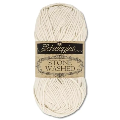 Image of Frida&#039;s Wollhaus Scheepjes 50 g Stone Washed Knitting Crochet Silky Soft Wool Yarn 36 Colours (801 Moon Stone)