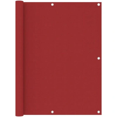 Image of vidaXL Balcony Screen Red 120x600 cm Oxford Fabric