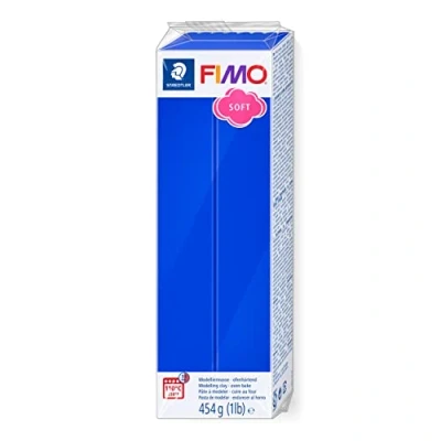 Image of STAEDTLER 8021 33 FIMO Soft Oven Hardening Polymer Modelling Clay Brilliant Blue (1 x 454g Block)