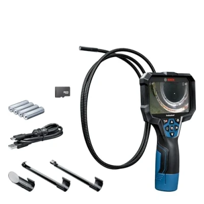 Image of Bosch Professional Inspection Camera GIC 12V 5 27 C (Cable Length: 150 cm, Orientation Function AutoUp, high Resolution Display: 5’’ Screen, 1280x720 px, in Carton Box)
