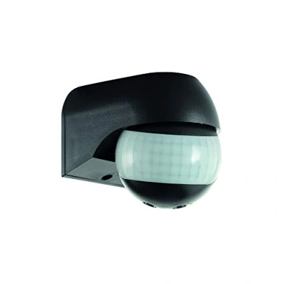 Image of Modern IP44 Outdoor PIR 180 Degree Security Motion Sensor Presence Detector Black