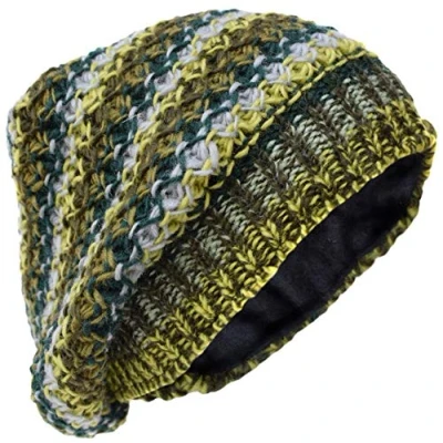 Image of Gheri Knitted Woolen Winter Fleece Lined Caps Hats G
