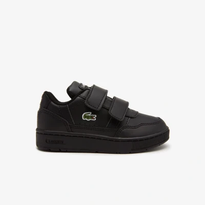Image of Lacoste Tclip Unisex Trainers for kids, Size: 4K, Blk/blk Pu
