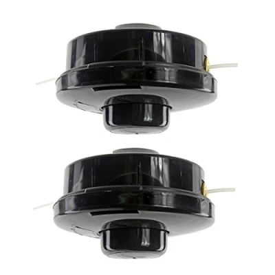 Image of SPARES2GO Dual 2 Line Bump Feed Spool Head for Kawasaki Strimmer Trimmer Brushcutter (Pack of 2)