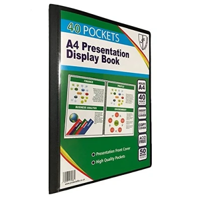 Image of Tiger 300933 40 A4 Pocket Presentation Display Book Black