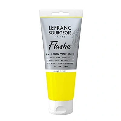 Image of Lefranc Bourgeois Emulsion, Acrylic, Vinyl Paint, Lemon Yellow, 1 stück (1er Pack)