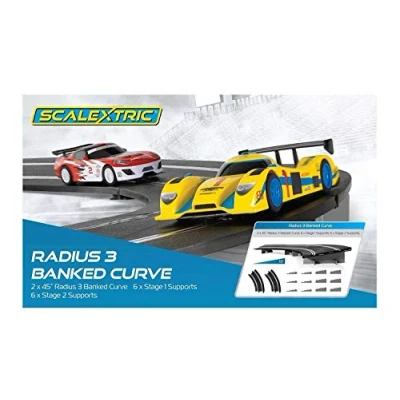Image of Scalextric C8297 Banked Curve Radius 3 45 degree 1:32 Scale Accessory