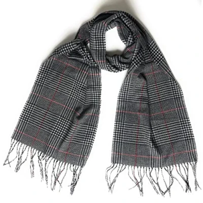 Image of Super Soft Check Cashmere Feel Tartan Scarf Scarves for Men Men`s Woman&#039;s (Wales Check)