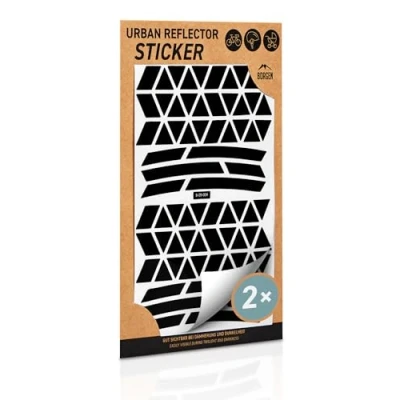 Image of Borgen Reflector Sticker Set of 2 for bike, rims, helmet Reflective darkness, school Reflectors Bike Stickers